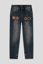 LOOSEFIT LEATHER DENIM